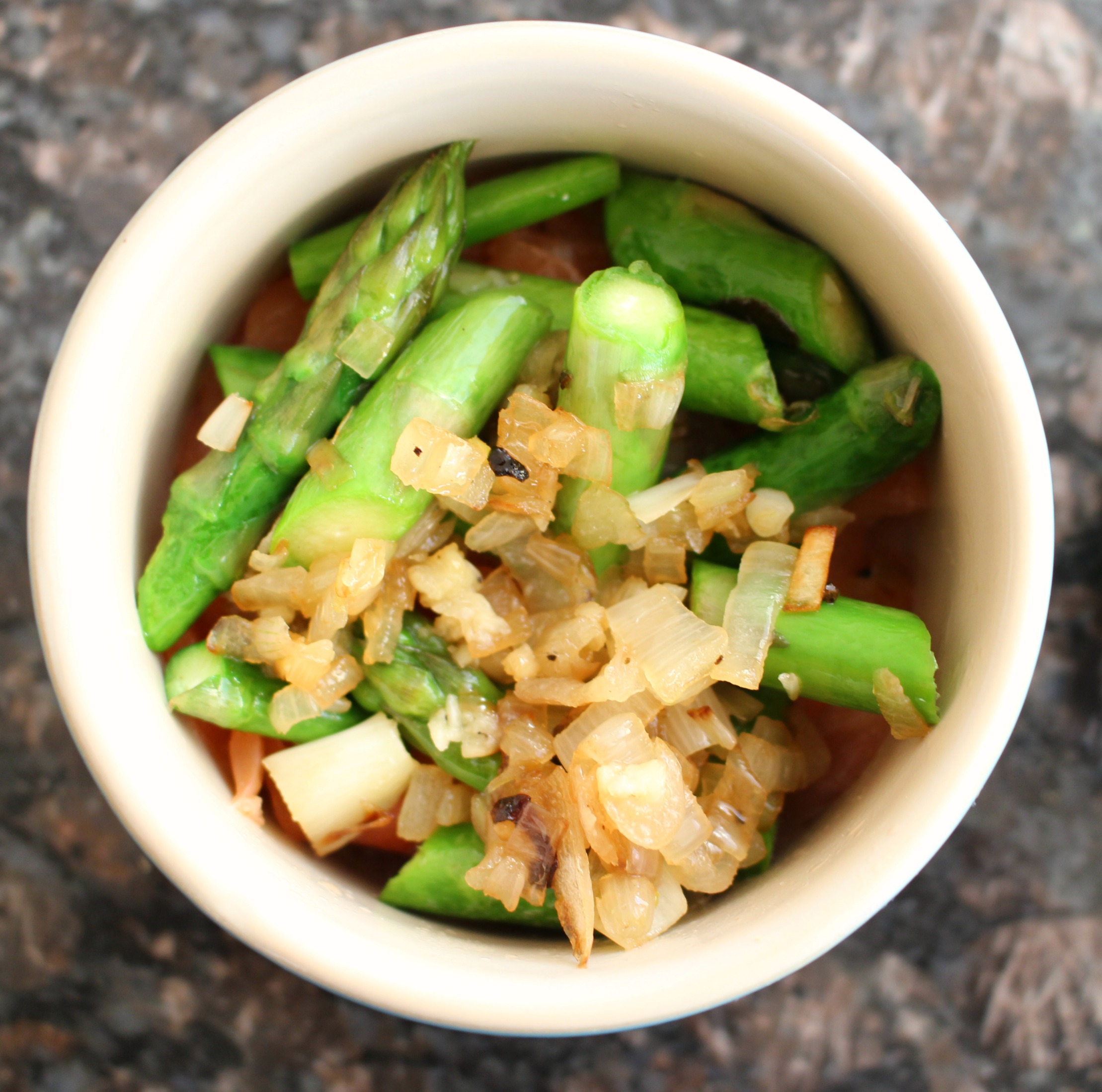 Baked Eggs with Smoked Salmon & Asparagus