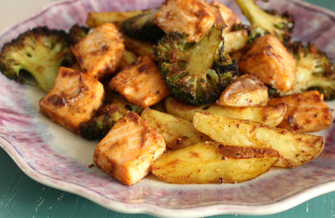 Asian Inspired Salmon Tray Bake